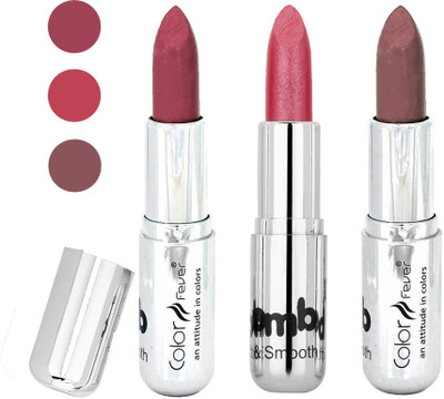 

Color Fever creamy matte non transfar lipstick for ladies(pink-pink-chocolate, 12 g)