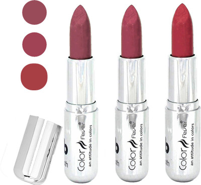 

Color Fever creamy matte non transfar lipstick for ladies(copper-pink-brick red, 12 g)