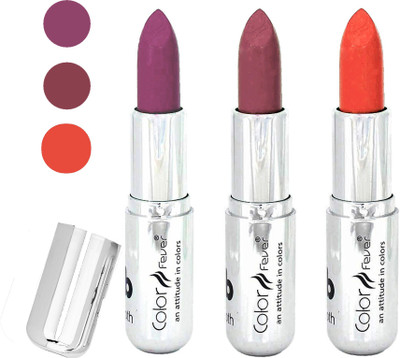 

Color Fever creamy matte non transfar lipstick for ladies(light purple-copper-orange, 12 g)