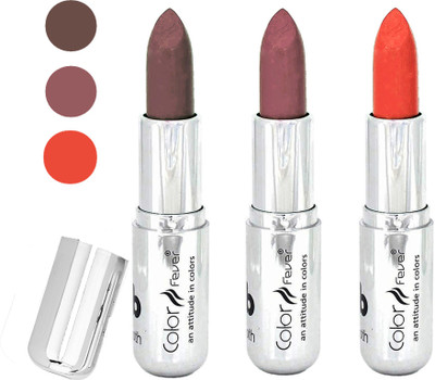 

Color Fever water proof long lasting creamy matte lipstick(brown-brown-orange, 12 g)