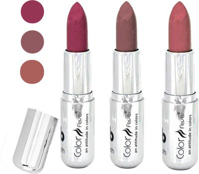 

Color Fever creamy matte non transfar lipstick for ladies(plum-chocolate-mauve, 12 g)