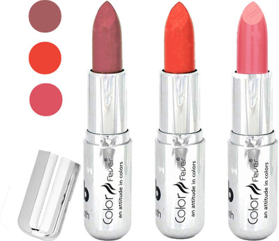 

Color Fever water proof long lasting creamy matte lipstick(mauve-orange-peach, 12 g)