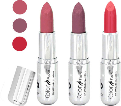 

Color Fever water proof long lasting creamy matte lipstick(nude-plum-brick orange, 12 g)