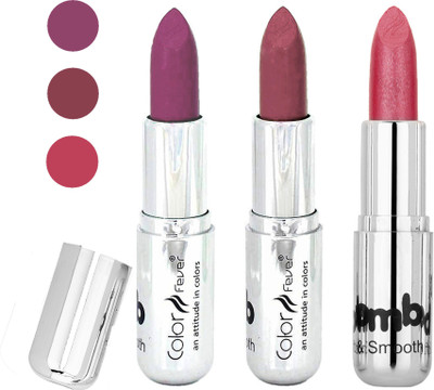 

Color Fever creamy matte non transfar lipstick for ladies(light purple-copper-pink, 12 g)