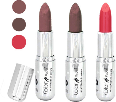 

Color Fever water proof long lasting creamy matte lipstick(chocolate-brown-brick orange, 12 g)