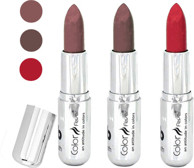 

Color Fever water proof long lasting creamy matte lipstick(chocolate-brown-red, 12 g)