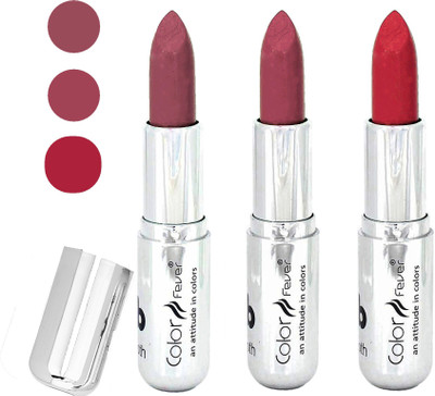 

Color Fever creamy matte non transfar lipstick for ladies(copper-pink-red, 12 g)