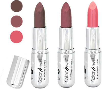 

Color Fever water proof long lasting creamy matte lipstick(brown-brown-peach, 12 g)