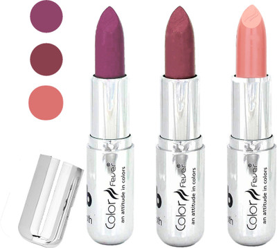 

Color Fever creamy matte non transfar lipstick for ladies(light purple-copper-nude, 12 g)