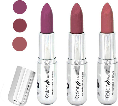 

Color Fever creamy matte non transfar lipstick for ladies(light purple-copper-mauve, 12 g)