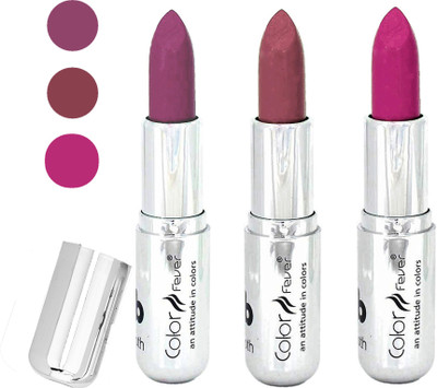 

Color Fever creamy matte non transfar lipstick for ladies(light purple-copper-dark purple, 12 g)