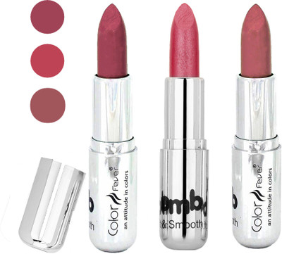 

Color Fever creamy matte non transfar lipstick for ladies(pink-pink-mauve, 12 g)