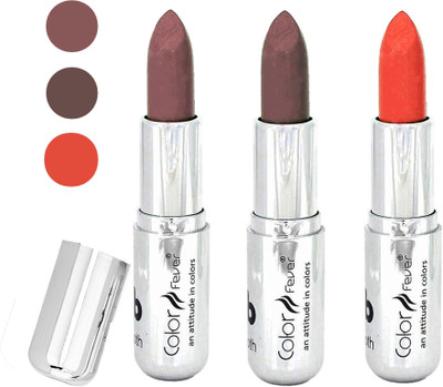

Color Fever water proof long lasting creamy matte lipstick(chocolate-brown-orange, 12 g)