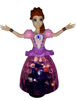 

Darling Toys Bump N Go Rotational 3D Light and Musical Dancing Princess Doll Toy(Multicolor)