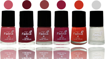 

Fabia Nail Polish Matte Look Attractive Your Nails Light Pink-Maroon-Dark Nude-Pure Wine-Orange-White(Pack of 6)