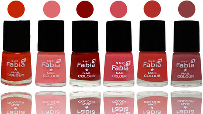 

Fabia Nail Polish Matte Look Attractive Your Nails Fire Orange-Baby Pink-Bold Red-Strawberry-Candy Orange-Dark Nude(Pack of 6)