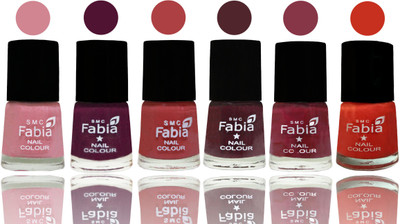 

Fabia Nail Polish Matte Look Attractive Your Nails Rose-Boysenberry-Peach-Wine-Wine Red-Orange(Pack of 6)
