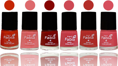 

Fabia Nail Polish Matte Look Attractive Your Nails Fire Orange-Baby Pink-Bold Red-Strawberry-Candy Orange-Punch Pink(Pack of 6)