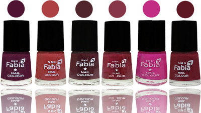 

Fabia Nail Polish Matte Look Attractive Your Nails Boysenberry-Peach-Wine-Wine Red-Pink Pink-Jam(Pack of 6)