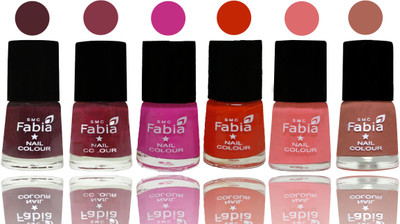 

Fabia Nail Polish Matte Look Attractive Your Nails Wine-Wine Red-Pink Pink-Fire Orange-Baby Pink-Coral(Pack of 6)