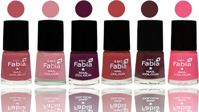 

Fabia Nail Polish Matte Look Attractive Your Nails Mauve Pink-Rose-Boysenberry-Peach-Wine-Shock Pink Light(Pack of 6)