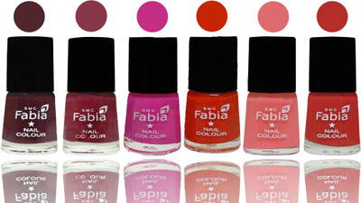 

Fabia Nail Polish Matte Look Attractive Your Nails Wine-Wine Red-Pink Pink-Fire Orange-Baby Pink-Candy Orange(Pack of 6)