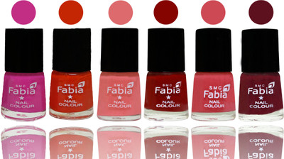 

Fabia Nail Polish Matte Look Attractive Your Nails Pink Pink-Fire Orange-Baby Pink-Bold Red-Strawberry-Maroon(Pack of 6)