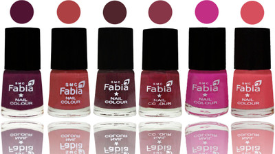 

Fabia Nail Polish Matte Look Attractive Your Nails Boysenberry-Peach-Wine-Wine Red-Pink Pink-Punch Pink(Pack of 6)