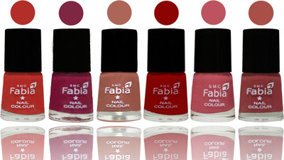 

Fabia Nail Polish Matte Look Attractive Your Nails Candy Orange-Dark Magenta-Coral-Red-Coral Pink -Dark Peach(Pack of 6)