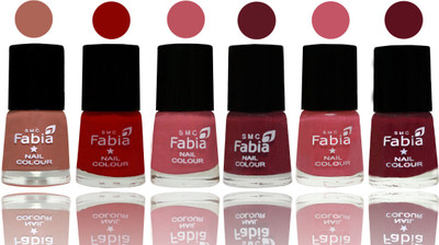 

Fabia Nail Polish Matte Look Attractive Your Nails Coral-Red-Coral Pink -Jam-Light Pink-Maroon(Pack of 6)