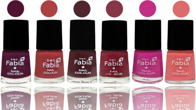 

Fabia Nail Polish Matte Look Attractive Your Nails Boysenberry-Peach-Wine-Wine Red-Pink Pink-Baby Pink(Pack of 6)