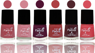 

Fabia Nail Polish Matte Look Attractive Your Nails Mauve Pink-Rose-Boysenberry-Peach-Wine-Punch Pink(Pack of 6)