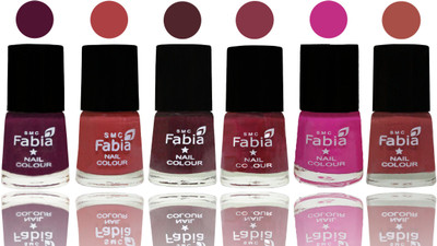 

Fabia Nail Polish Matte Look Attractive Your Nails Boysenberry-Peach-Wine-Wine Red-Pink Pink-Dark Peach(Pack of 6)