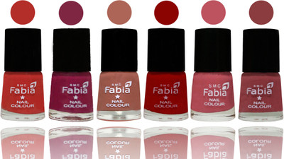 

Fabia Nail Polish Matte Look Attractive Your Nails Candy Orange-Dark Magenta-Coral-Red-Coral Pink -Dark Nude(Pack of 6)
