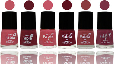 

Fabia Nail Polish Matte Look Attractive Your Nails Coral Pink -Jam-Light Pink-Maroon-Dark Nude-Plum(Pack of 6)
