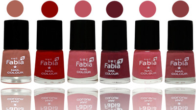 

Fabia Nail Polish Matte Look Attractive Your Nails Coral-Red-Coral Pink -Jam-Light Pink-Dark Nude(Pack of 6)