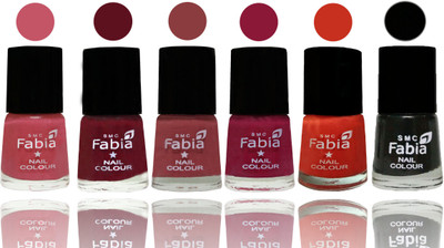 

Fabia Nail Polish Matte Look Attractive Your Nails Light Pink-Maroon-Dark Nude-Pure Wine-Orange-Black(Pack of 6)