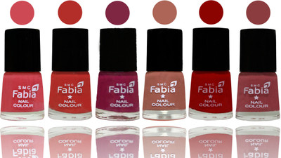 

Fabia Nail Polish Matte Look Attractive Your Nails Strawberry-Candy Orange-Dark Magenta-Coral-Red-Dark Nude(Pack of 6)