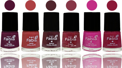 

Fabia Nail Polish Matte Look Attractive Your Nails Boysenberry-Peach-Wine-Wine Red-Pink Pink-Pure Wine(Pack of 6)