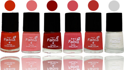

Fabia Nail Polish Matte Look Attractive Your Nails Fire Orange-Baby Pink-Bold Red-Strawberry-Candy Orange-White(Pack of 6)