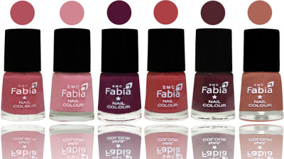 

Fabia Nail Polish Matte Look Attractive Your Nails Mauve Pink-Rose-Boysenberry-Peach-Wine-Coral(Pack of 6)