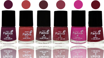 

Fabia Nail Polish Matte Look Attractive Your Nails Boysenberry-Peach-Wine-Wine Red-Pink Pink-Maroon(Pack of 6)