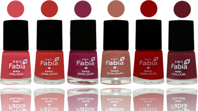 

Fabia Nail Polish Matte Look Attractive Your Nails Strawberry-Candy Orange-Dark Magenta-Coral-Red-Jam(Pack of 6)