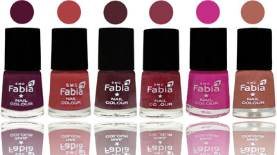 

Fabia Nail Polish Matte Look Attractive Your Nails Boysenberry-Peach-Wine-Wine Red-Pink Pink-Coral(Pack of 6)