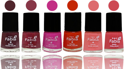 

Fabia Nail Polish Matte Look Attractive Your Nails Wine-Wine Red-Pink Pink-Fire Orange-Baby Pink-Strawberry(Pack of 6)