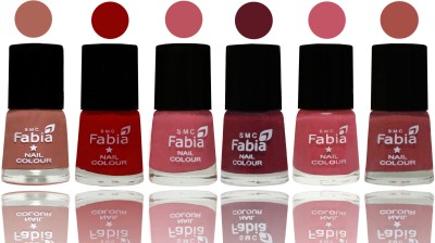 

Fabia Nail Polish Matte Look Attractive Your Nails Coral-Red-Coral Pink -Jam-Light Pink-Dark Peach(Pack of 6)