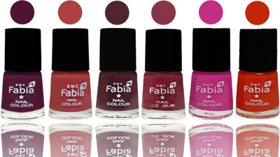 

Fabia Nail Polish Matte Look Attractive Your Nails Boysenberry-Peach-Wine-Wine Red-Pink Pink-Fire Orange(Pack of 6)
