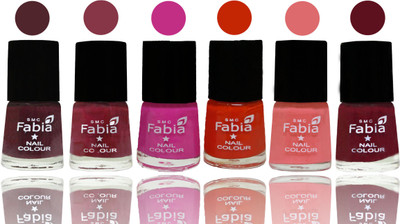 

Fabia Nail Polish Matte Look Attractive Your Nails Wine-Wine Red-Pink Pink-Fire Orange-Baby Pink-Maroon(Pack of 6)