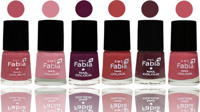 

Fabia Nail Polish Matte Look Attractive Your Nails Mauve Pink-Rose-Boysenberry-Peach-Wine-Coral Pink(Pack of 6)