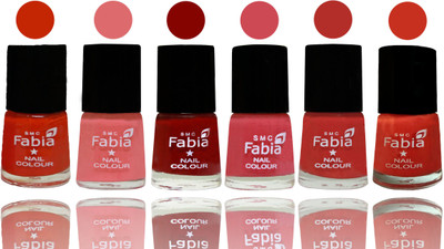 

Fabia Nail Polish Matte Look Attractive Your Nails Fire Orange-Baby Pink-Bold Red-Strawberry-Candy Orange-Orange(Pack of 6)